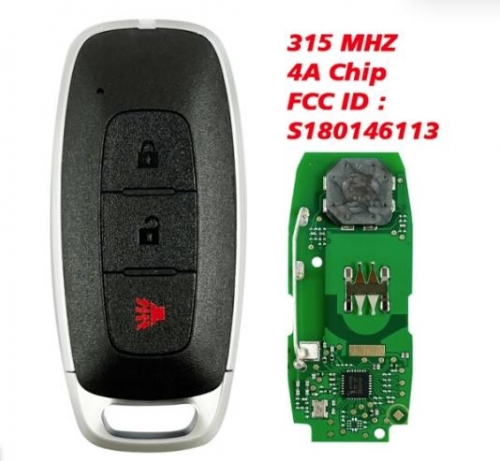 2023 For N-issan Smart Key Remote 2+1 Buttons 315MHz Fcc ID TXPZ2 S180146113 HITAG AES CHIP