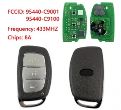 3 Button Smart Remote Car Key Fob 433Mhz 8A Chip f