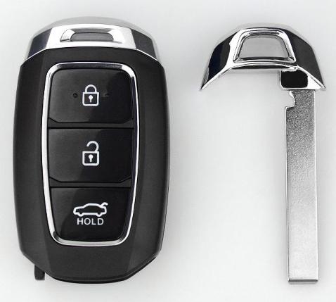 For Hyundai 3 button remote key shell for Tucson I30 Creta Solaris with Insert Emergency Blade