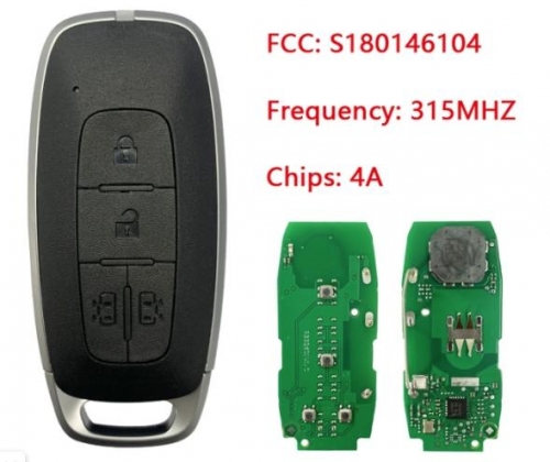 Suitable for Nissan After market smart remote control key FCC: S180146104 315MHZ 4A chip