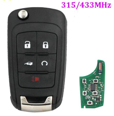 For opel keyless 4+1 button remote key with 434mhz 7952chip
