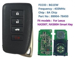 For Lexus NX200T, NX300H Smart Key, 4Buttons, BG1E