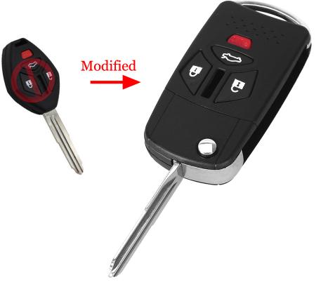 For Mitsubishi Modified Remote Key Shell Galant Eclipse Endeavor Outlander 4 Buttons Right Blade