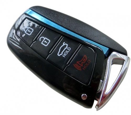 For hyundai 3+1 button remote key black with blade