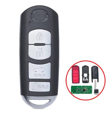 SKE13D-01 Smart Remote Key Fob 4 Buttons FSK 315MHz ID49 Chip for Mazda 3 6 Miata 2013 2014 2015 2016 SKE13D01
