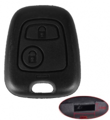 For Peugeot 2 button remote key blank no blade