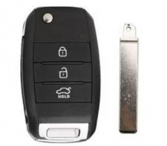 For 3buttons Kia remote key shell  with hu134 blad