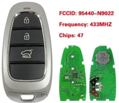 3 Buttons 433MHz 47 Chip For Hyundai Tucson 2022 G
