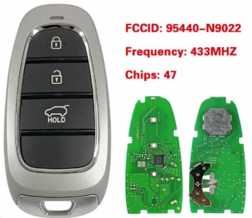 3 Buttons 433MHz 47 Chip For Hyundai Tucson 2022 Genuine Smart Remote Key FCC ID : 95440-N9022