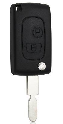 For Peugeot 2 button modified remote key blank with 406 Blade