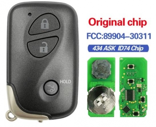for  Lexus GS300, IS220, IS250, LS460 2006+ Smart Key, 3Buttons, 14AAC 0140D, 433MHz 89904-30311
