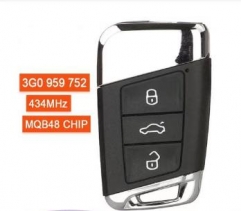 3GO959752 433MHZ for VW magotan remote key ,3 butt