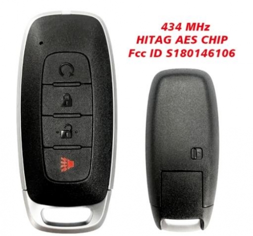 2023 For  N-issan Smart Key Remote 4 Buttons 434MHz Fcc ID KR5TXPZ1 S180146106 HITAG AES CHIP