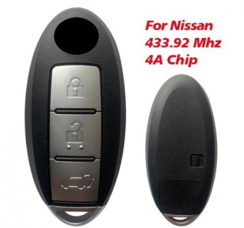 S180144104 Smart Car Remote Key Fob 3 Buttons 433.92MHz ID4A Chip for Nissan Qashqai X-trail 2014 2015 2016 KR5S180144104