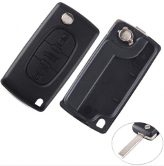 For Peugeot 407 3 button 
flip key blank with trun
