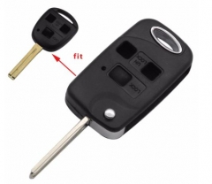 For Lexus 3 button modified remote key blank
