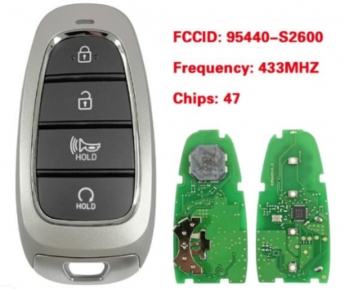For 2020-2023 For Hyundai Santa Fe / 4-Button Smart Key / FCC ID: TQ8-FOB-4F26 / PN: 95440-S2600