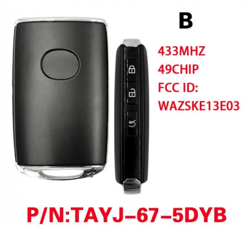 For Mazda CX5 CX9 2020 - 2022 SMART KEY 2/3BUTTONS - 433MHZ - 49CHIP-TAYJ-67-5DYB