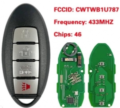 For NISSAN Armada 2017 Smart Key 4-Btns (Hatch) 43