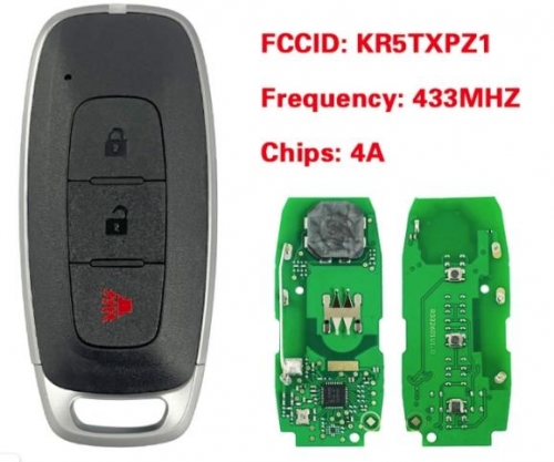 2023 For Nissan Kicks Smart Key 3 Buttons Fob FCC: KR5TXPZ1 - 433MHz