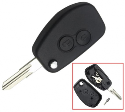 For Renault 2 button remote modified  flip key 
shell