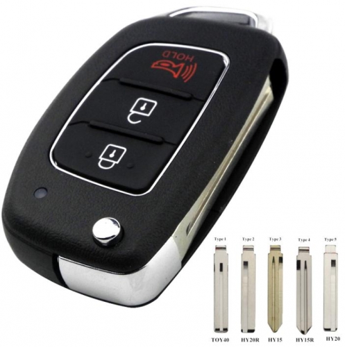 For hyundai 2+1 button remote key blank