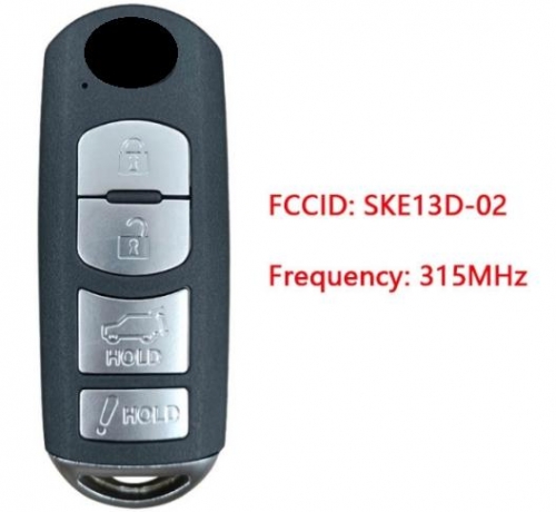SKE13D-02 SKE13D-01 Remote Key Fob 4 Buttons 315MHz 49 Chip for Mazda CX-5 CX-9 2016 2017 2018 2019 WAZSKE13D02 01