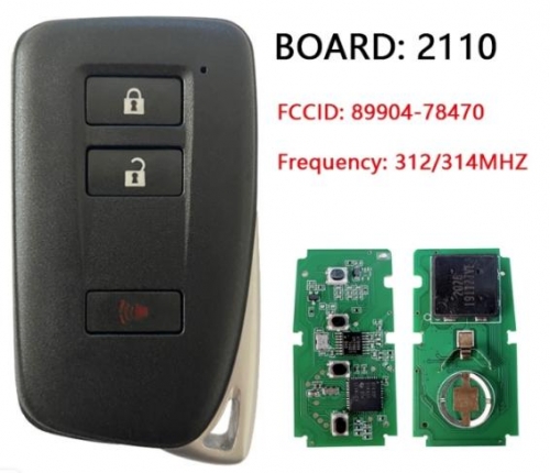 2015-2019 for Lexus 4-Button Smart Key PN 89904-78470 HYQ14FBA AG BOARD 2110