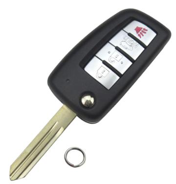 For Nissan 4 button remote key blank