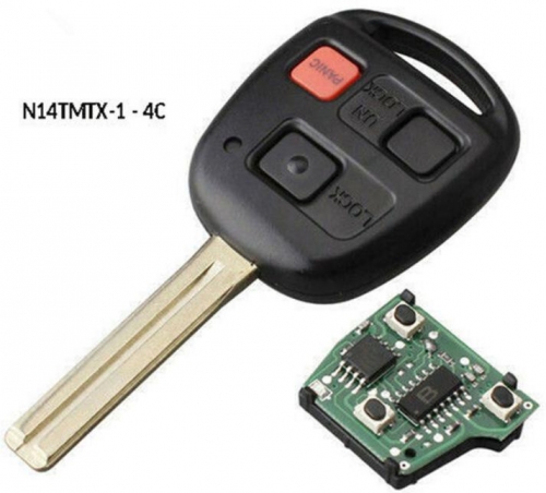 for Lexus 3 button 312MHz for  RX300 1999 2000 2001 2002 2003 N14TMTX-1 with 4C Chip