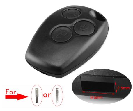 For Renault 3 button
 key blank with stainless steel battery clamp (without blade)