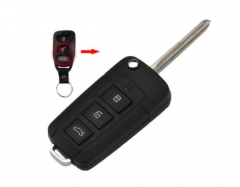 For Kia 3+1 Buttons Modified folding remote key bl