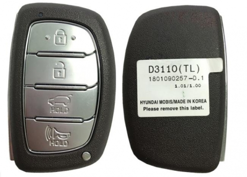 For Hyundai Tucson 2018  Smart Remote Key 4 Buttons 433MHz HITAG 3 Transponder 95440-D3110