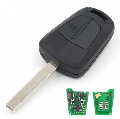 For Opel 2 button remote key  with PCF7941 (HiTag 2)-434mhz for Opel Corsa D car (2007 – 2014)   (Delphi)