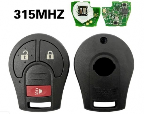 Original 2+1 button 315 MHZ without chip For Nissan Replacement Remote Car Key Fob