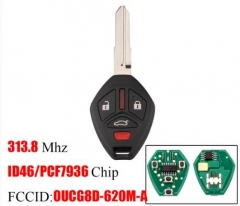 For Mitsubishii remote key 
with 3+1 button with 3
