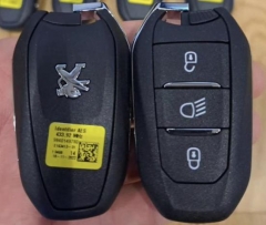 For Peugeot 3 buttons remote key with 433MHZ 4A ch