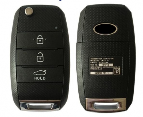 2013 - 2016 For KIA K3 FORTE REMOTE FLIP KEY OKA 870T(YD) 433MHZ 4D70 Chip 95430-A7100