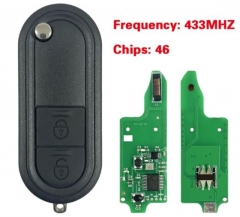 433MHz ID46 chip 2 Button Replacement Flip Folding