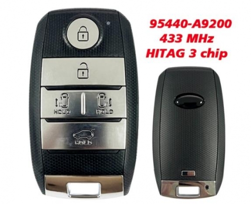 For KIA Carnival 2016-2017 Smart Remote Key 5 buttons 433 MHz HITAG 3 chip Fcc id: SVI-YPFGE05 95440-A9200
