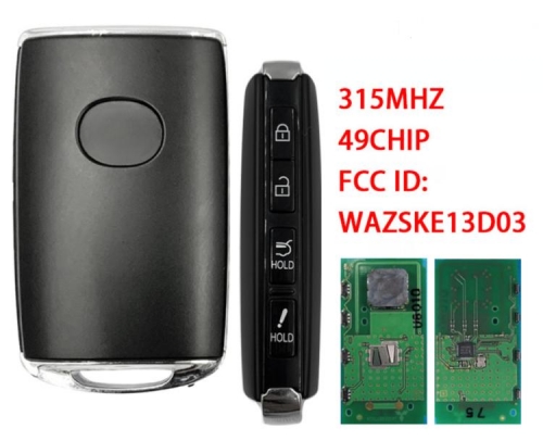 For Mazda 4 buttons remote key 315MHZ 49 chip  FCCID:WAZSKE13D03