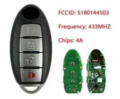 For Nissan Kicks 2018+ Smart Key, 4Buttons, KR5TXN