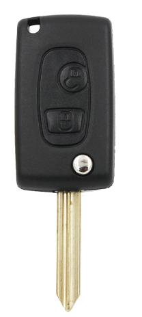 For Peugeot 2 button modified remote key blank with SX9 Blade