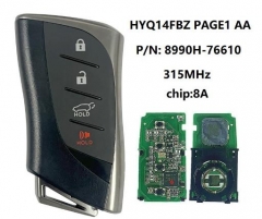 For Lexus UX200, UX250H 2020+ Smart Key, 4Buttons 