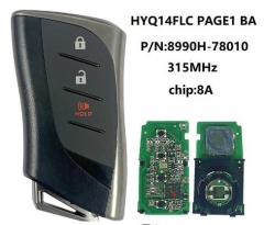 For Lexus NX250, NX350 2022+ Smart Key, 3Buttons 8