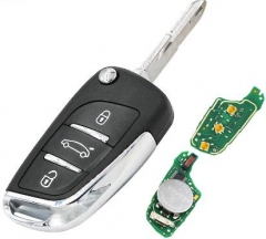 For Peugeot 3 button remote key with 434mhz FSK mo