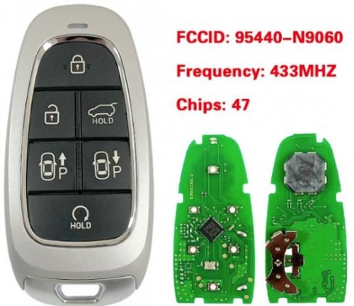 6 Buttons 433 MHZ 47 Chip For Hyundai Tucson 2022 Smart Remote Key FCC ID: 95440-N9060