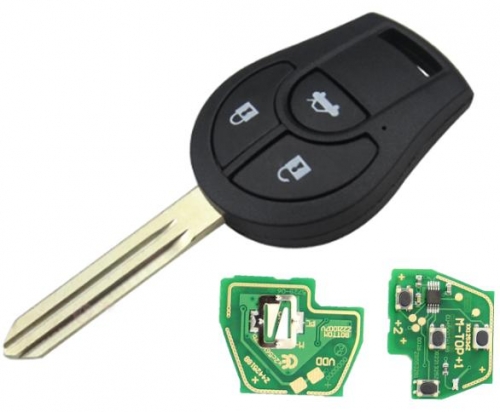 For Nissan 3 button remote key with 315mhz or 433MHZ