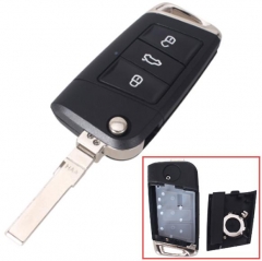 for VW 3 button remote key shell