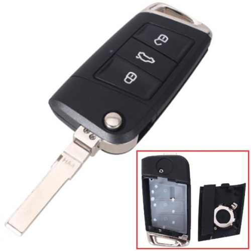for VW 3 button remote key shell